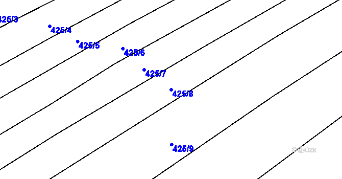 Parcela st. 425/8 v KÚ Záříčí u Dírné, Katastrální mapa