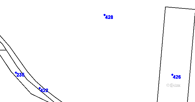 Parcela st. 232/2 v KÚ Divec, Katastrální mapa