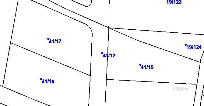 Parcela st. 41/12 v KÚ Divec, Katastrální mapa