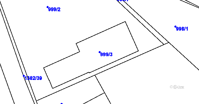 Parcela st. 999/3 v KÚ Divišov u Benešova, Katastrální mapa