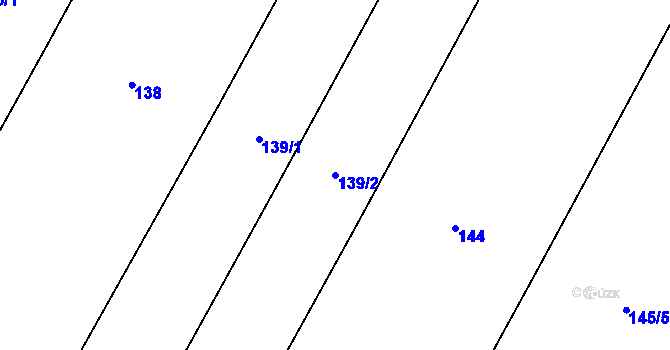 Parcela st. 139/2 v KÚ Dlažkovice, Katastrální mapa
