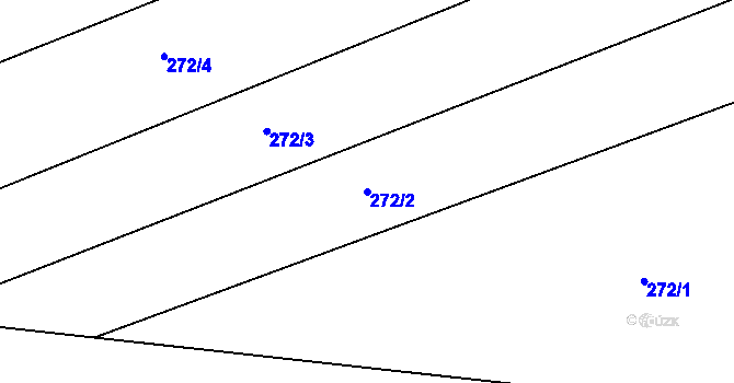 Parcela st. 272/2 v KÚ Dlažov, Katastrální mapa