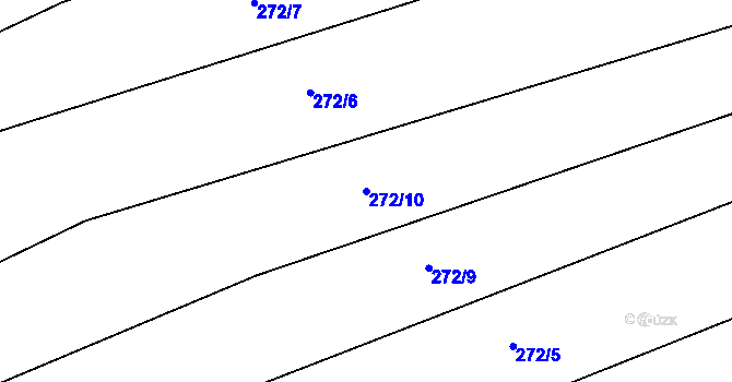 Parcela st. 272/10 v KÚ Dlažov, Katastrální mapa