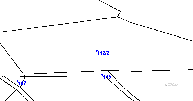 Parcela st. 112/2 v KÚ Miletice u Dlažova, Katastrální mapa