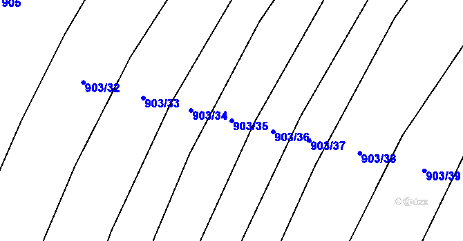 Parcela st. 903/35 v KÚ Dlouhá Brtnice, Katastrální mapa