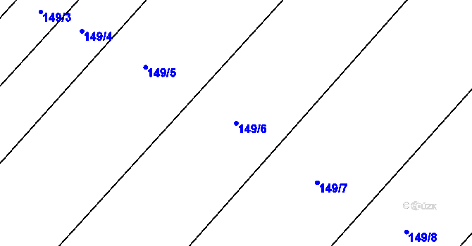 Parcela st. 149/6 v KÚ Dlouhá Lhota u Dobříše, Katastrální mapa