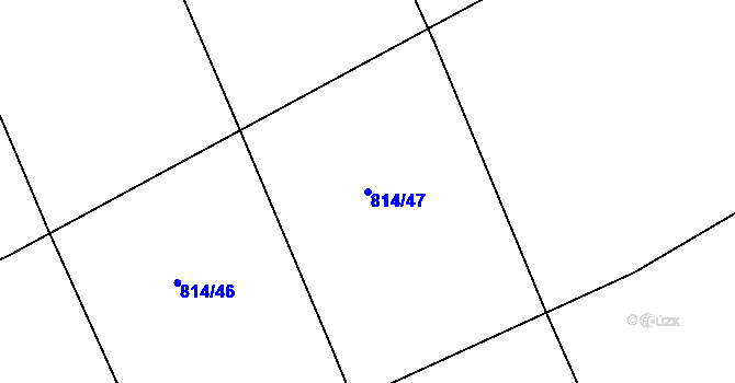 Parcela st. 814/47 v KÚ Dlouhá Lhota u Dobříše, Katastrální mapa