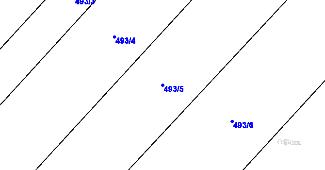 Parcela st. 493/5 v KÚ Dlouhá Lhota u Tábora, Katastrální mapa