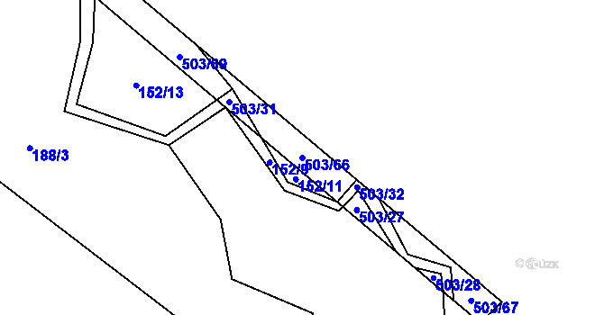 Parcela st. 503/66 v KÚ Dlouhá Lhota u Tábora, Katastrální mapa
