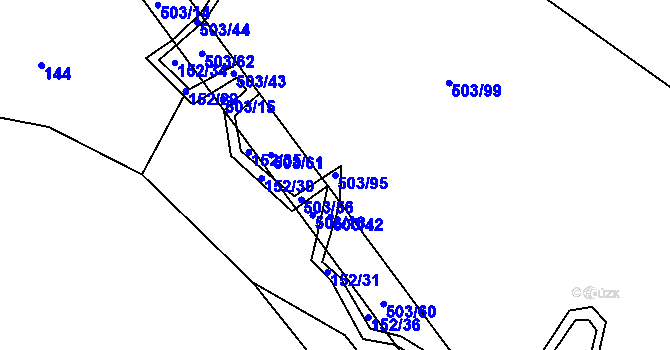 Parcela st. 503/95 v KÚ Dlouhá Lhota u Tábora, Katastrální mapa