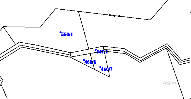Parcela st. 547/1 v KÚ Dlouhá Lhota u Tábora, Katastrální mapa