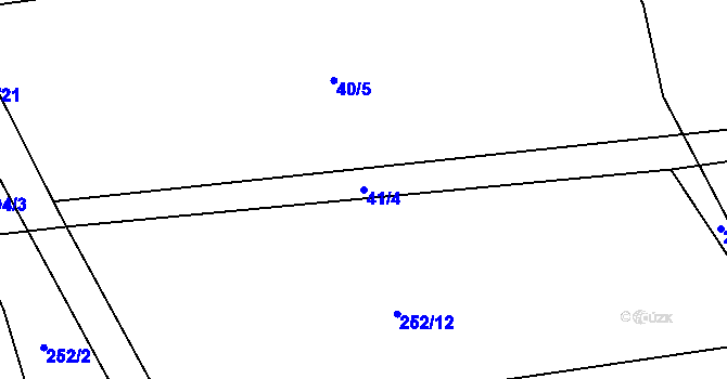 Parcela st. 41/4 v KÚ Dlouhá Lhota u Tábora, Katastrální mapa