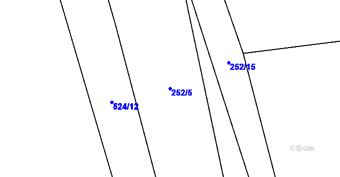 Parcela st. 252/5 v KÚ Dlouhá Lhota u Tábora, Katastrální mapa