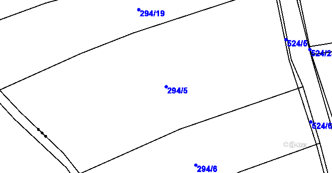 Parcela st. 294/5 v KÚ Dlouhá Lhota u Tábora, Katastrální mapa