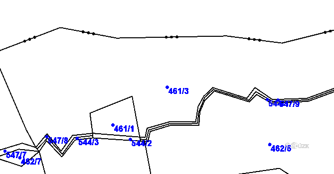 Parcela st. 461/3 v KÚ Dlouhá Lhota u Tábora, Katastrální mapa