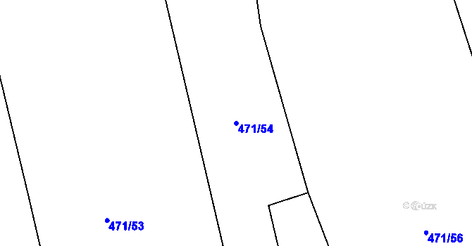 Parcela st. 471/54 v KÚ Dlouhá Lhota u Tábora, Katastrální mapa