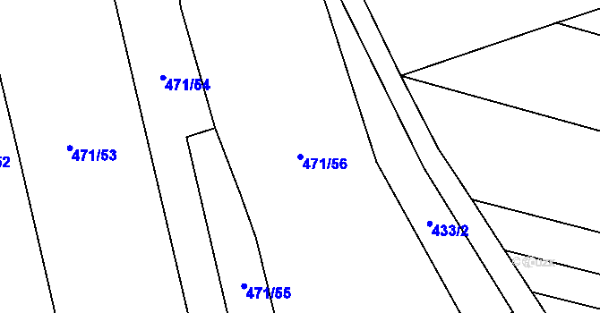 Parcela st. 471/56 v KÚ Dlouhá Lhota u Tábora, Katastrální mapa