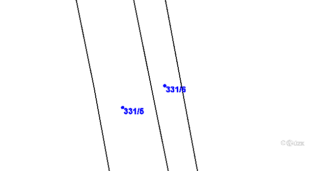 Parcela st. 331/6 v KÚ Dlouhá Lhota u Tábora, Katastrální mapa