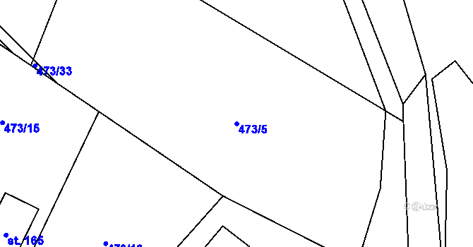 Parcela st. 473/5 v KÚ Dlouhá Lhota u Tábora, Katastrální mapa
