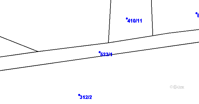 Parcela st. 523/1 v KÚ Dlouhá Lhota u Tábora, Katastrální mapa
