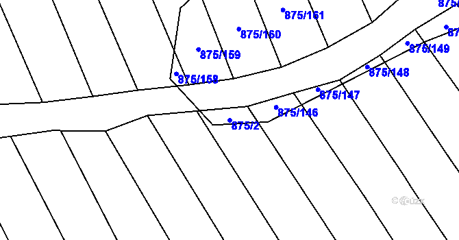 Parcela st. 875/2 v KÚ Dlouhá Lhota, Katastrální mapa