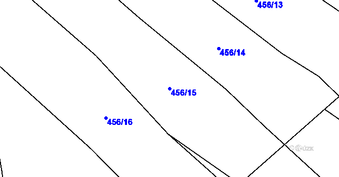 Parcela st. 456/15 v KÚ Dlouhá Lhota, Katastrální mapa