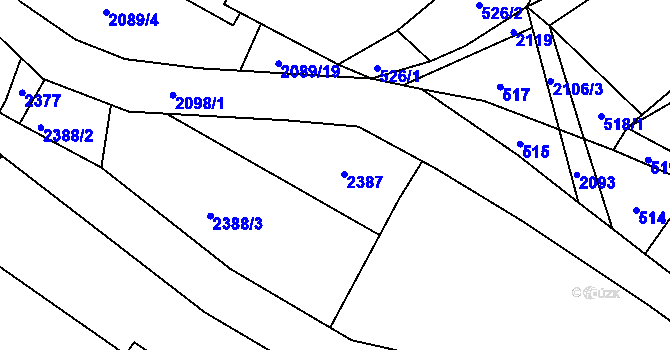 Parcela st. 512/3 v KÚ Dlouhá Lomnice, Katastrální mapa