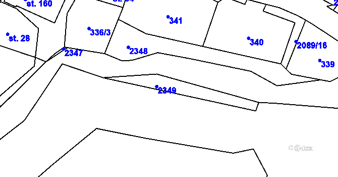 Parcela st. 337 v KÚ Dlouhá Lomnice, Katastrální mapa