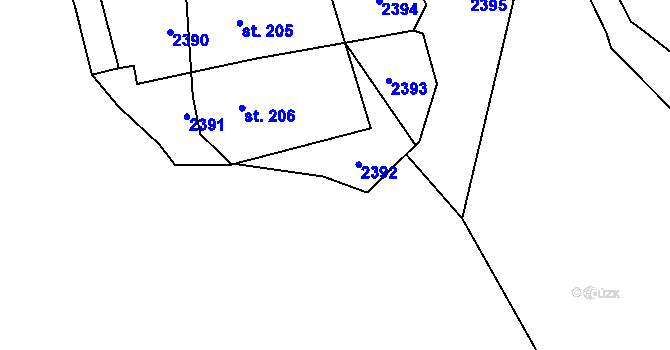 Parcela st. 508/2 v KÚ Dlouhá Lomnice, Katastrální mapa