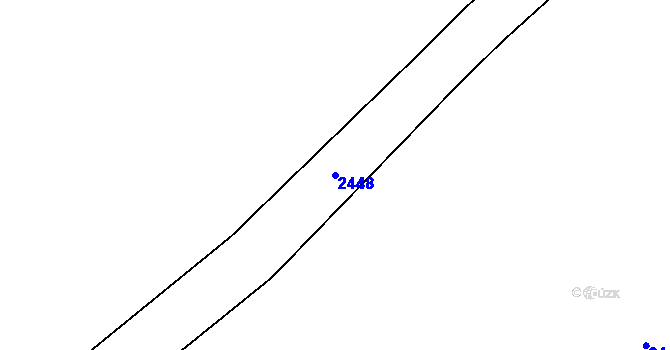Parcela st. 2448 v KÚ Dlouhá Lomnice, Katastrální mapa