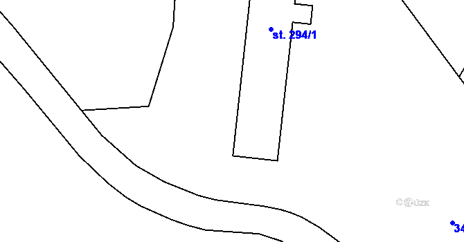 Parcela st. 294/3 v KÚ Dlouhá Loučka, Katastrální mapa