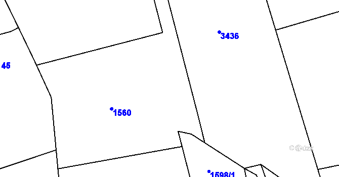 Parcela st. 2854/1 v KÚ Dlouhá Loučka, Katastrální mapa