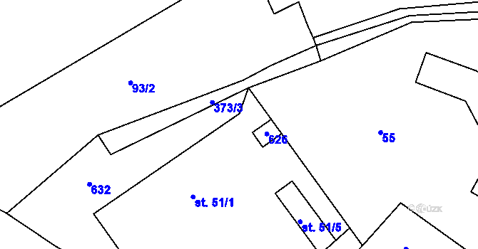 Parcela st. 51/6 v KÚ Horní Dlouhá Loučka, Katastrální mapa