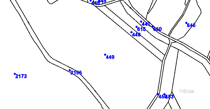 Parcela st. 449 v KÚ Horní Dlouhá Loučka, Katastrální mapa