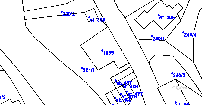Parcela st. 29 v KÚ Dlouhá Třebová, Katastrální mapa
