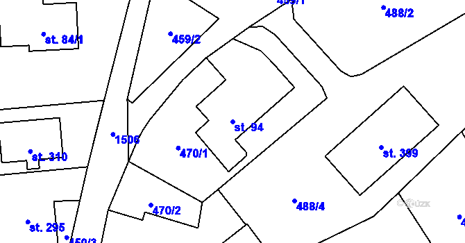 Parcela st. 94 v KÚ Dlouhá Třebová, Katastrální mapa
