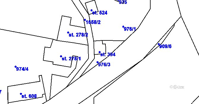Parcela st. 394 v KÚ Dlouhá Třebová, Katastrální mapa
