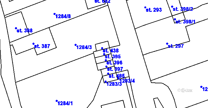Parcela st. 395 v KÚ Dlouhá Třebová, Katastrální mapa
