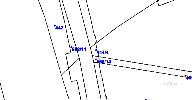 Parcela st. 444/4 v KÚ Bohdašice, Katastrální mapa
