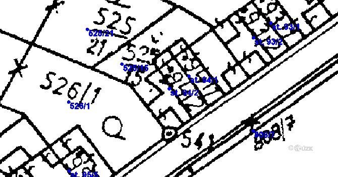 Parcela st. 94/2 v KÚ Dlouhá Ves u Sušice, Katastrální mapa