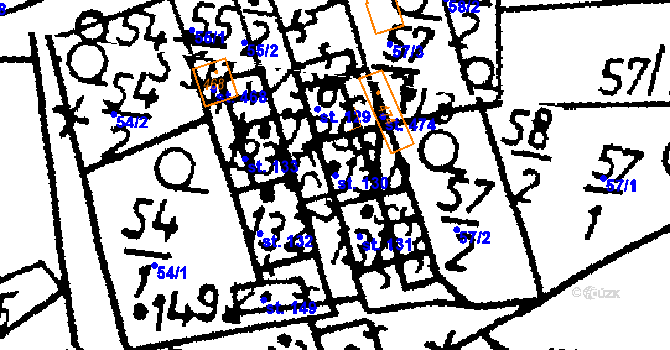 Parcela st. 130 v KÚ Dlouhá Ves u Sušice, Katastrální mapa