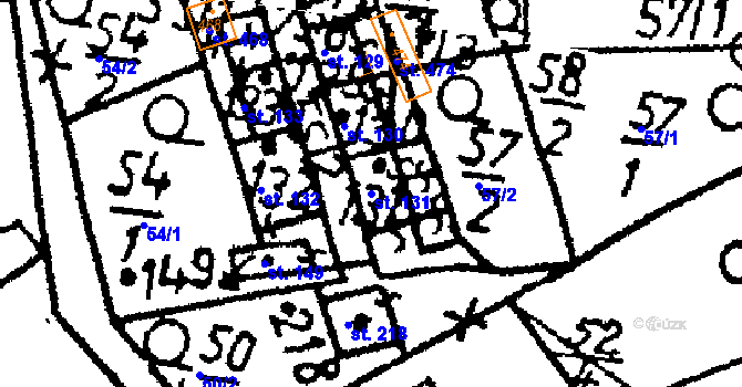 Parcela st. 131 v KÚ Dlouhá Ves u Sušice, Katastrální mapa