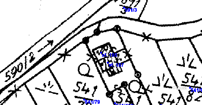 Parcela st. 186 v KÚ Dlouhá Ves u Sušice, Katastrální mapa