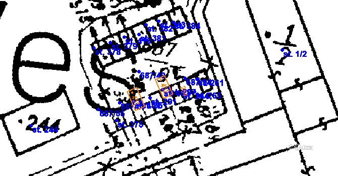 Parcela st. 297 v KÚ Dlouhá Ves u Sušice, Katastrální mapa