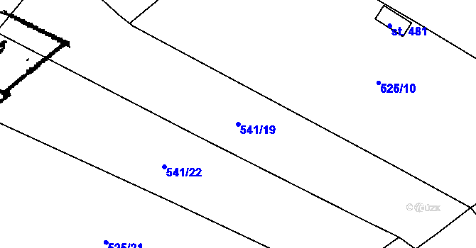 Parcela st. 541/19 v KÚ Dlouhá Ves u Sušice, Katastrální mapa