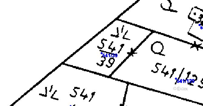 Parcela st. 541/39 v KÚ Dlouhá Ves u Sušice, Katastrální mapa