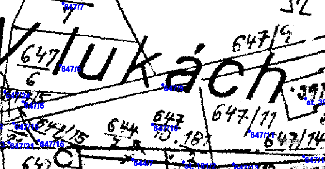 Parcela st. 647/9 v KÚ Dlouhá Ves u Sušice, Katastrální mapa
