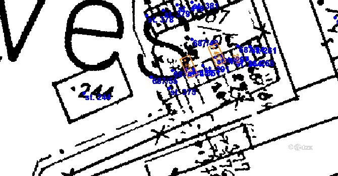 Parcela st. 375 v KÚ Dlouhá Ves u Sušice, Katastrální mapa