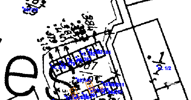Parcela st. 384 v KÚ Dlouhá Ves u Sušice, Katastrální mapa