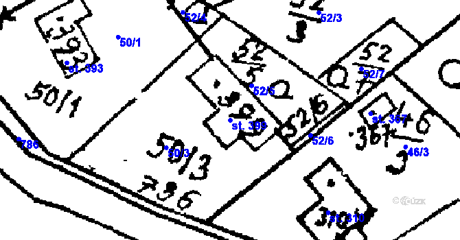 Parcela st. 399 v KÚ Dlouhá Ves u Sušice, Katastrální mapa